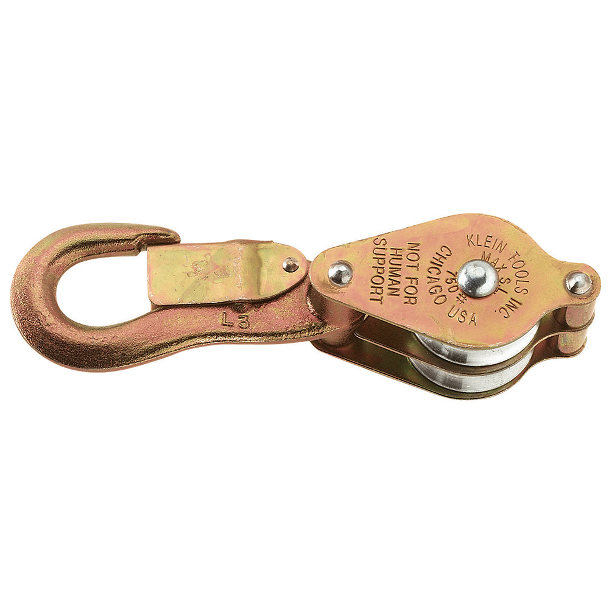 Klein Tools, Self-locking Block Without Rope and Hook, Load Capacity 750 lb, Material Multiple, Model# 267